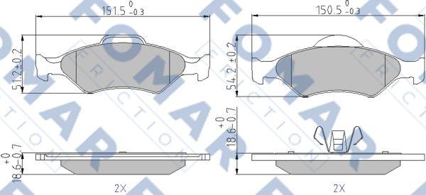 FOMAR Friction FO 685381 - Kit de plaquettes de frein, frein à disque cwaw.fr