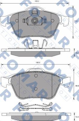 FOMAR Friction FO 686481 - Kit de plaquettes de frein, frein à disque cwaw.fr