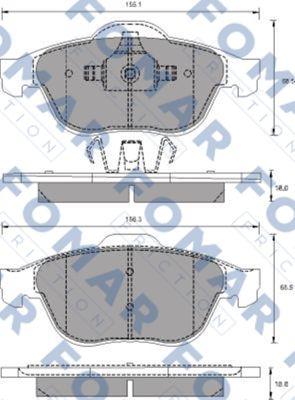 FOMAR Friction FO 686281 - Kit de plaquettes de frein, frein à disque cwaw.fr