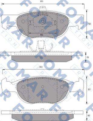 FOMAR Friction FO 688481 - Kit de plaquettes de frein, frein à disque cwaw.fr