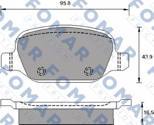 FOMAR Friction FO 688581 - Kit de plaquettes de frein, frein à disque cwaw.fr