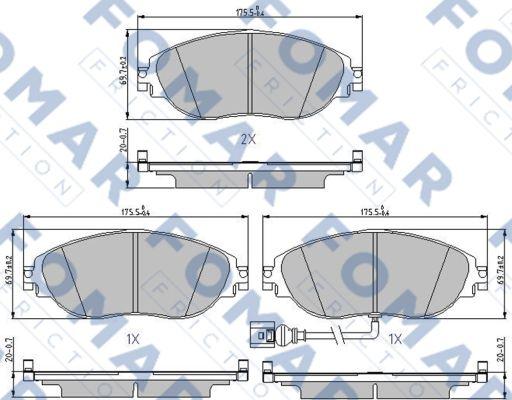 FOMAR Friction FO 688081 - Kit de plaquettes de frein, frein à disque cwaw.fr