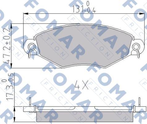 FOMAR Friction FO 688181 - Kit de plaquettes de frein, frein à disque cwaw.fr