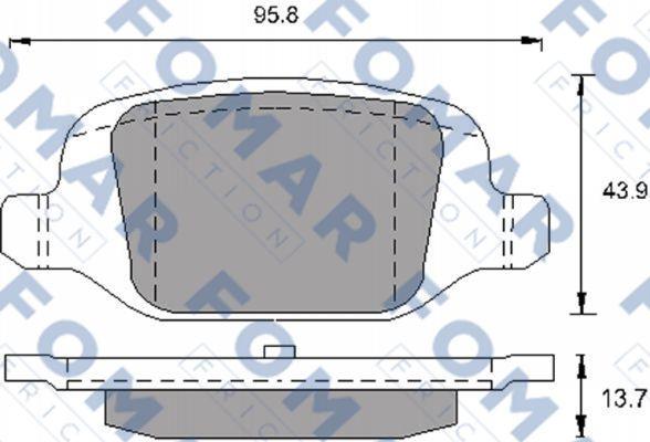 FOMAR Friction FO 688881 - Kit de plaquettes de frein, frein à disque cwaw.fr