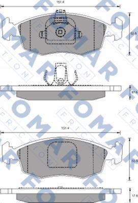 FOMAR Friction FO 688381 - Kit de plaquettes de frein, frein à disque cwaw.fr