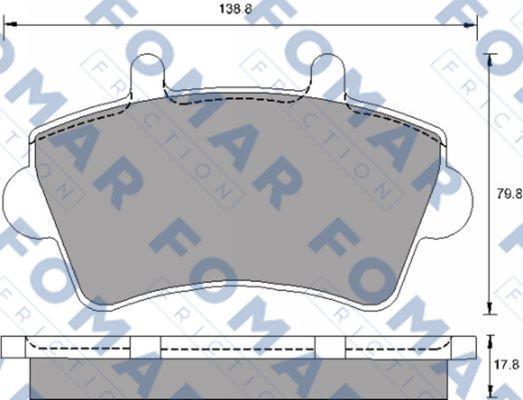 FOMAR Friction FO 683681 - Kit de plaquettes de frein, frein à disque cwaw.fr