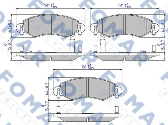 FOMAR Friction FO 683181 - Kit de plaquettes de frein, frein à disque cwaw.fr