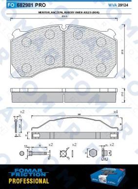 FOMAR Friction FO 682981 - Kit de plaquettes de frein, frein à disque cwaw.fr