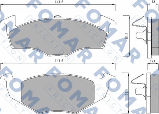 FOMAR Friction FO 682581 - Kit de plaquettes de frein, frein à disque cwaw.fr