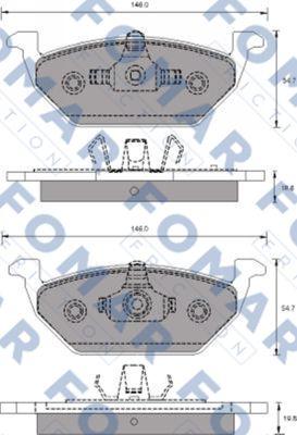 FOMAR Friction FO 687681 - Kit de plaquettes de frein, frein à disque cwaw.fr