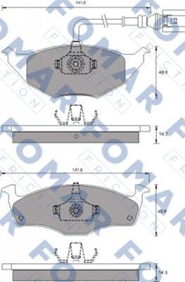 FOMAR Friction FO 687881 - Kit de plaquettes de frein, frein à disque cwaw.fr