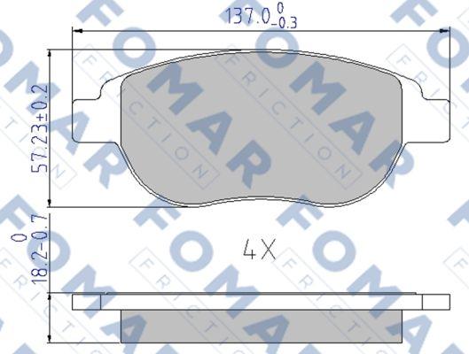 FOMAR Friction FO 687381 - Kit de plaquettes de frein, frein à disque cwaw.fr