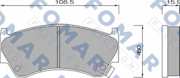 FOMAR Friction FO 639981 - Kit de plaquettes de frein, frein à disque cwaw.fr