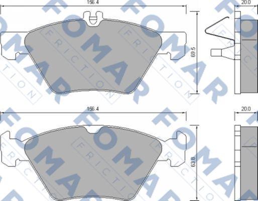 FOMAR Friction FO 639081 - Kit de plaquettes de frein, frein à disque cwaw.fr