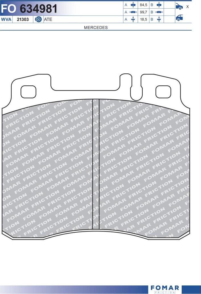 FOMAR Friction FO634981 - Kit de plaquettes de frein, frein à disque cwaw.fr