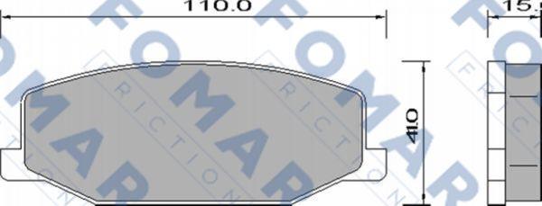 FOMAR Friction FO 634581 - Kit de plaquettes de frein, frein à disque cwaw.fr