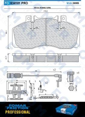 FOMAR Friction FO 634181 - Kit de plaquettes de frein, frein à disque cwaw.fr