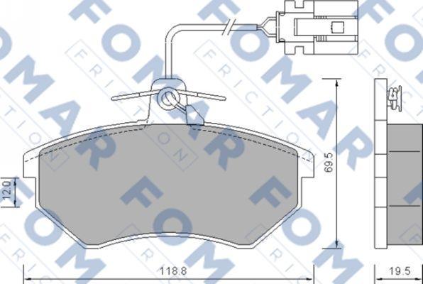 FOMAR Friction FO 634381 - Kit de plaquettes de frein, frein à disque cwaw.fr