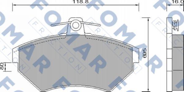 FOMAR Friction FO 634281 - Kit de plaquettes de frein, frein à disque cwaw.fr