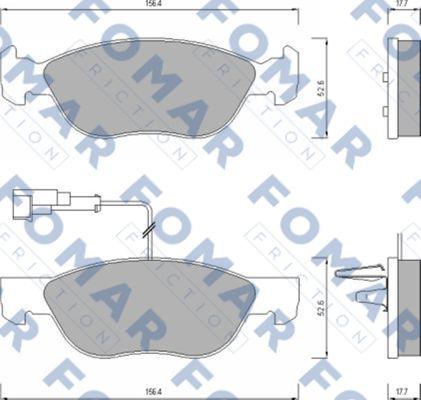 FOMAR Friction FO 635081 - Kit de plaquettes de frein, frein à disque cwaw.fr