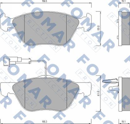 FOMAR Friction FO 635381 - Kit de plaquettes de frein, frein à disque cwaw.fr