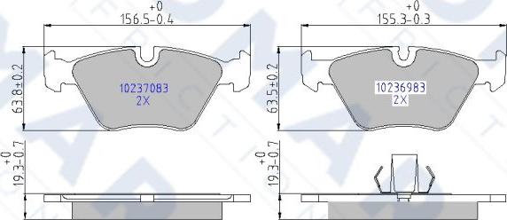 FOMAR Friction FO 636981 - Kit de plaquettes de frein, frein à disque cwaw.fr