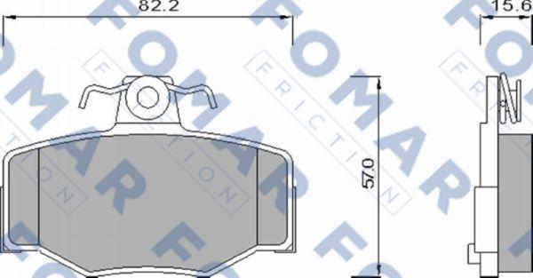 FOMAR Friction FO 630981 - Kit de plaquettes de frein, frein à disque cwaw.fr