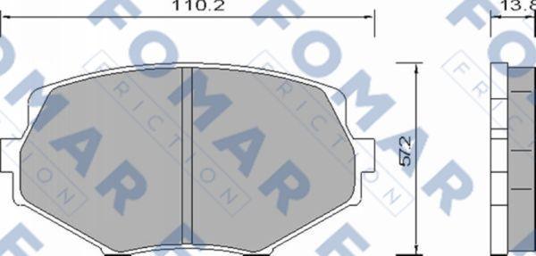 FOMAR Friction FO 638981 - Kit de plaquettes de frein, frein à disque cwaw.fr