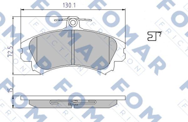 FOMAR Friction FO 638081 - Kit de plaquettes de frein, frein à disque cwaw.fr