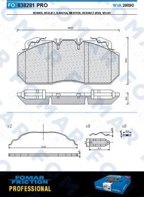 FOMAR Friction FO 638281 - Kit de plaquettes de frein, frein à disque cwaw.fr