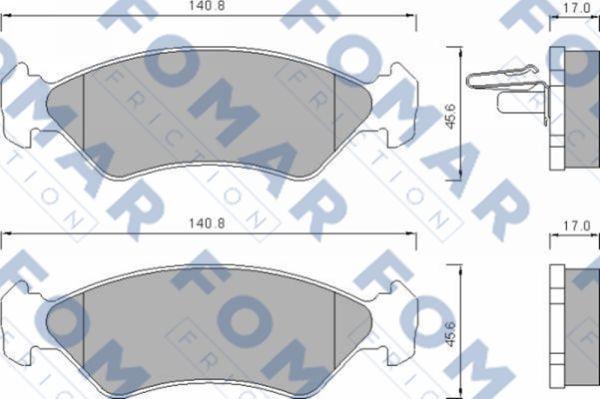 FOMAR Friction FO 633481 - Kit de plaquettes de frein, frein à disque cwaw.fr