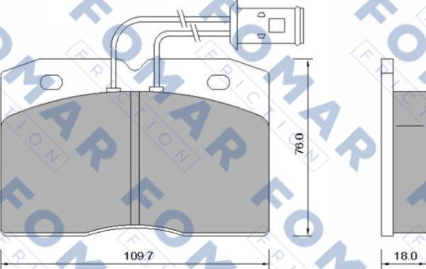 FOMAR Friction FO 632681 - Kit de plaquettes de frein, frein à disque cwaw.fr