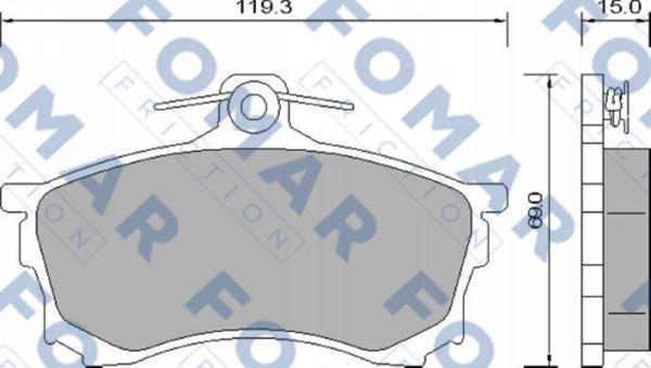 FOMAR Friction FO 637981 - Kit de plaquettes de frein, frein à disque cwaw.fr