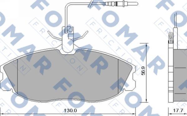 FOMAR Friction FO 637581 - Kit de plaquettes de frein, frein à disque cwaw.fr