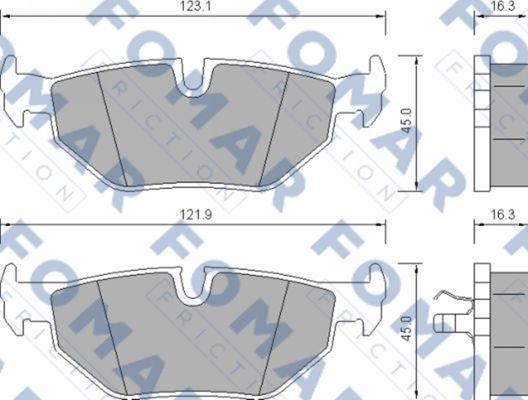 FOMAR Friction FO 637181 - Kit de plaquettes de frein, frein à disque cwaw.fr