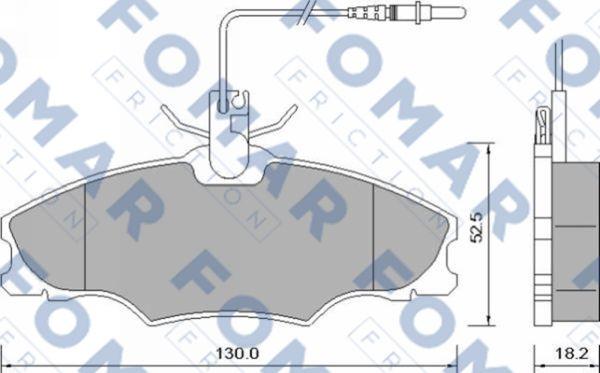 FOMAR Friction FO 637381 - Kit de plaquettes de frein, frein à disque cwaw.fr