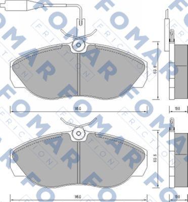 FOMAR Friction FO 629481 - Kit de plaquettes de frein, frein à disque cwaw.fr