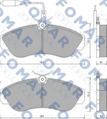 FOMAR Friction FO 629681 - Kit de plaquettes de frein, frein à disque cwaw.fr