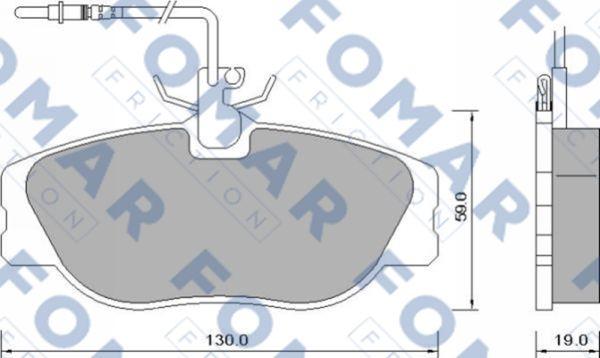 FOMAR Friction FO 629081 - Kit de plaquettes de frein, frein à disque cwaw.fr