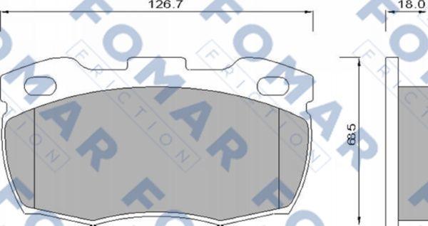 FOMAR Friction FO 624681 - Kit de plaquettes de frein, frein à disque cwaw.fr