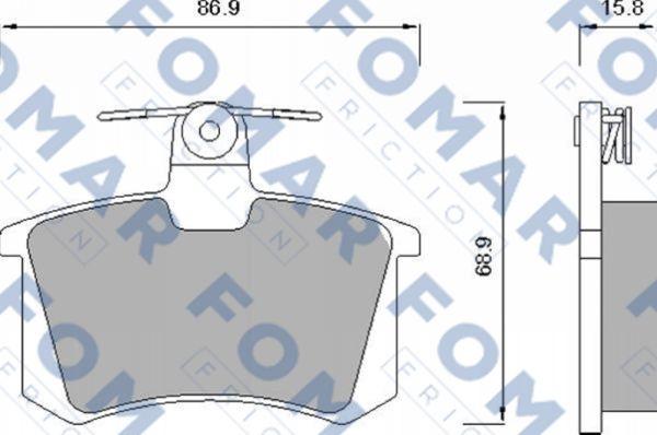 FOMAR Friction FO 625481 - Kit de plaquettes de frein, frein à disque cwaw.fr