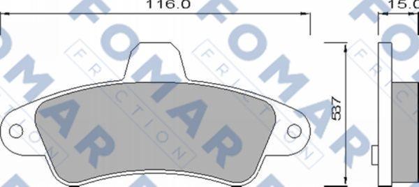 FOMAR Friction FO 625081 - Kit de plaquettes de frein, frein à disque cwaw.fr