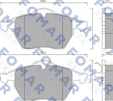 FOMAR Friction FO 625181 - Kit de plaquettes de frein, frein à disque cwaw.fr