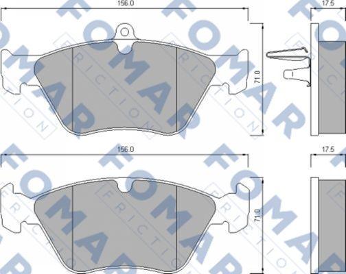 FOMAR Friction FO 625781 - Kit de plaquettes de frein, frein à disque cwaw.fr