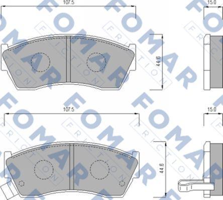 FOMAR Friction FO 620081 - Kit de plaquettes de frein, frein à disque cwaw.fr