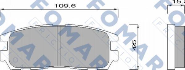 FOMAR Friction FO 621481 - Kit de plaquettes de frein, frein à disque cwaw.fr