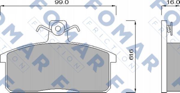 FOMAR Friction FO 621181 - Kit de plaquettes de frein, frein à disque cwaw.fr