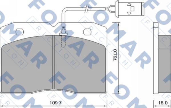 FOMAR Friction FO 628281 - Kit de plaquettes de frein, frein à disque cwaw.fr