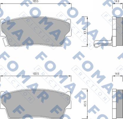 FOMAR Friction FO 623781 - Kit de plaquettes de frein, frein à disque cwaw.fr