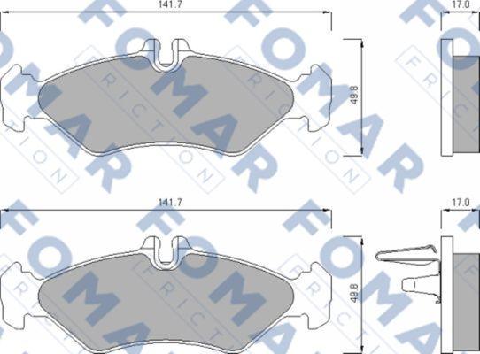 FOMAR Friction FO 627481 - Kit de plaquettes de frein, frein à disque cwaw.fr